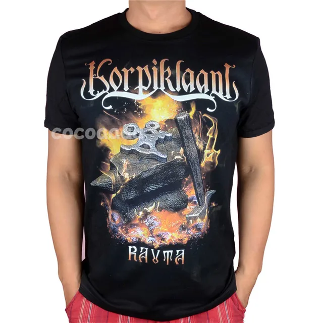 15 designs Korpiklaani Rock Brand shirt 3D Customize mma fitness Hardrock heavy folk Metal 100%Cotton short sleeve camiseta