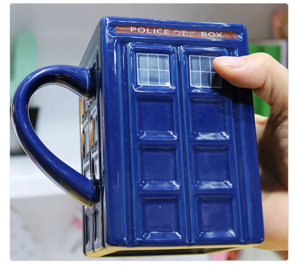 Doctor Who Tardis Police Box Ceramic Mug Cup With Lid Cover For Tea Coffee Mug Funny Creative Gift Christmas Presents Kid Men (8)