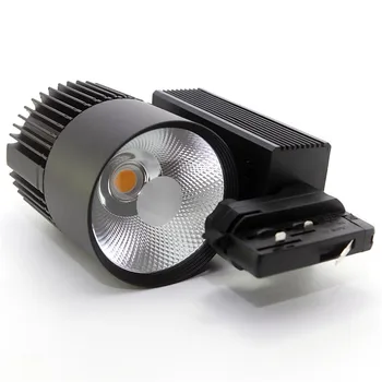 

4 Wires 3 Phase 40W COB LED Track Light AC85-265V LED Spotlight Rail Lamps Commerical Light 10pcs/lot Free Shipping