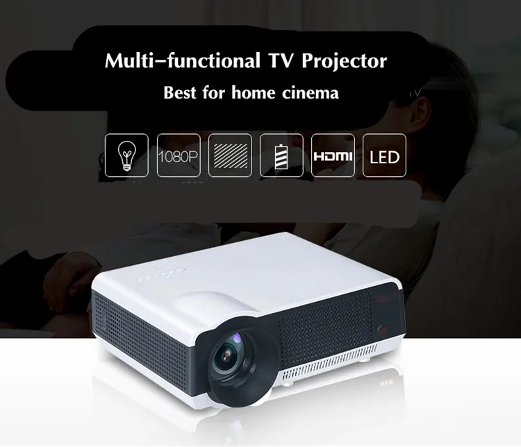 Native Full HD 1080P 5500Lumens Led Digital Smart 3D Projector,Perfect For Home Theater Projector