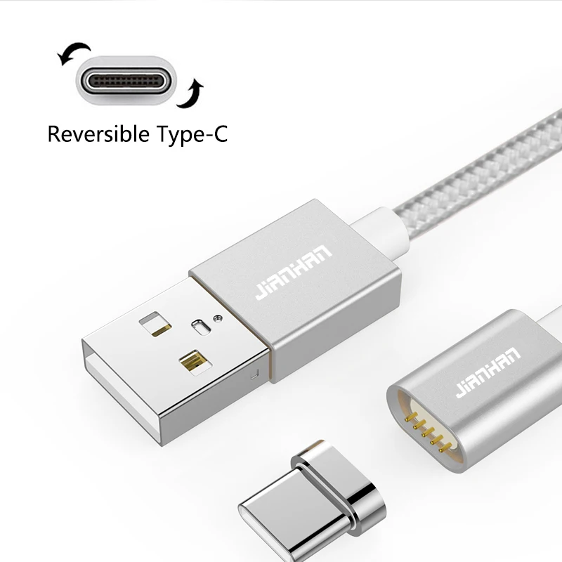 2 упаковки USB Магнитный кабель Type C 2A Зарядка данных быстрая зарядка для Samsung GALAXY S8