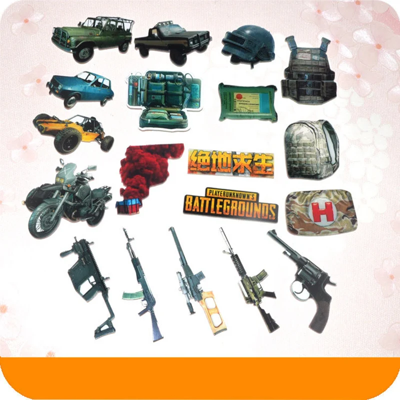 19 типов игр Playerunknown's Battlegrounds Badge PUBG Car Model Pin набор для выживания Аптечка Charm Gift Series