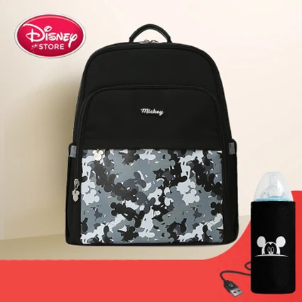 Disney Sac Mickey сумка из ткани Оксфорд большой емкости Детские сумки дорожный рюкзак для кормящих подгузников Сумка для ухода за ребенком рюкзак для мам - Цвет: black3