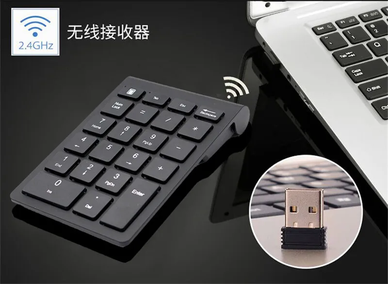 Черная клавиатура 22 клавиши мини Numpad Беспроводная Bluetooth цифровая клавиатура для Apple ПК клавиатуры