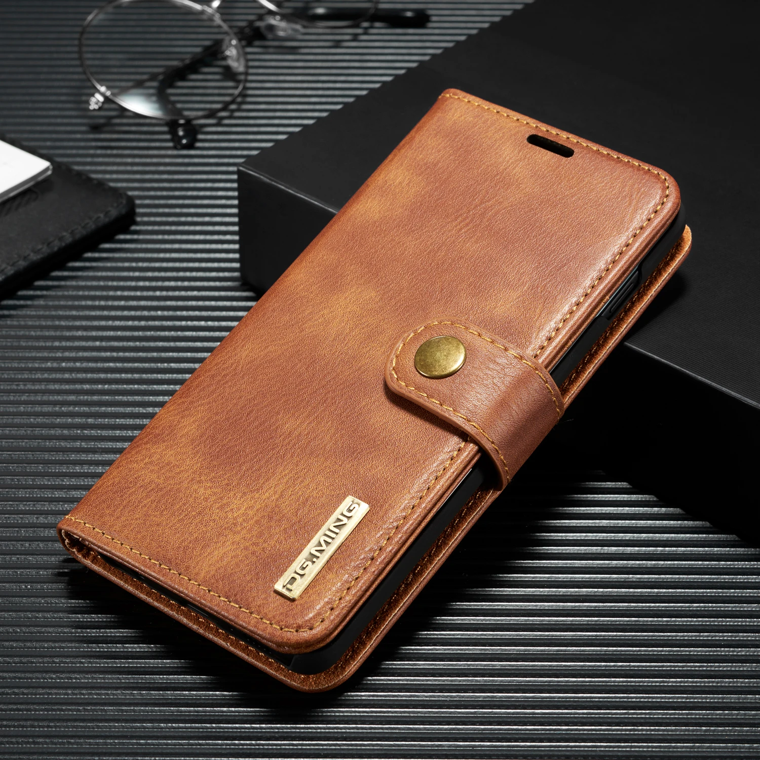 

For Samsung Galaxy S10 S9 S8 Plus Vintage PU Luxury Leather Stand Wallet Detachable Magnetic 2 in 1 Card Case Cover For Note 9 8