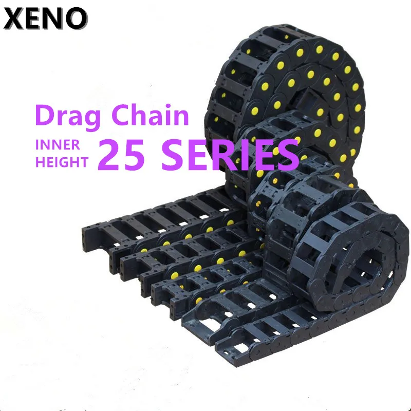 25 Series 1 Meter Plastice nylon PA66 Drag Chain cable carrier cable tray