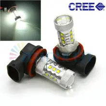 2x H9 16 SMD белый 80 WSuper ярче новые налобный фонарь Автомобильный Противотуманные фары дальнего света