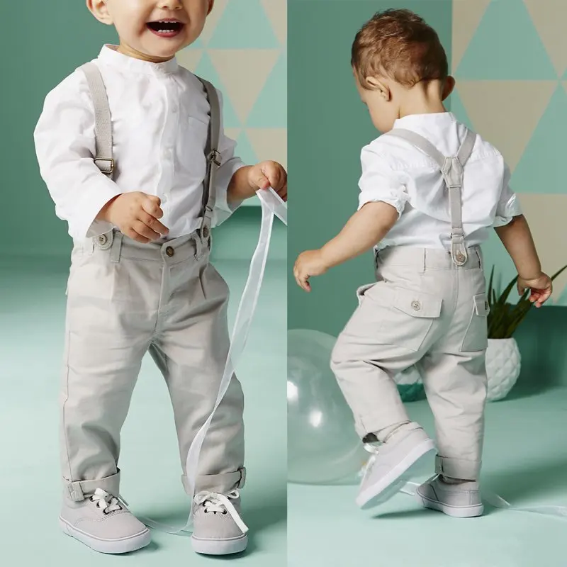 Autumn Boys Clothing Set Summer Baby Suit Shorts Shirt Children Kid Clothes Suits Formal Wedding Party Costume