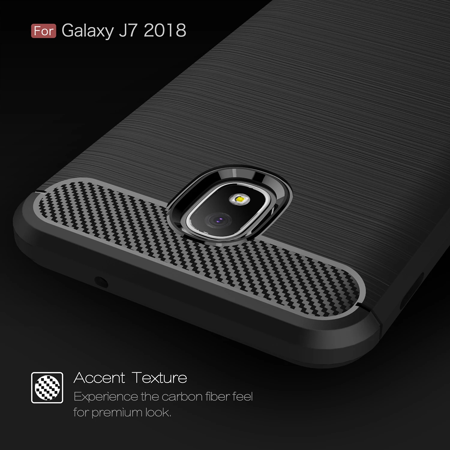 Для Samsung Galaxy j4plus j6prime j7 чехол из углеродного волокна TPU для телефона j530 j730 2017