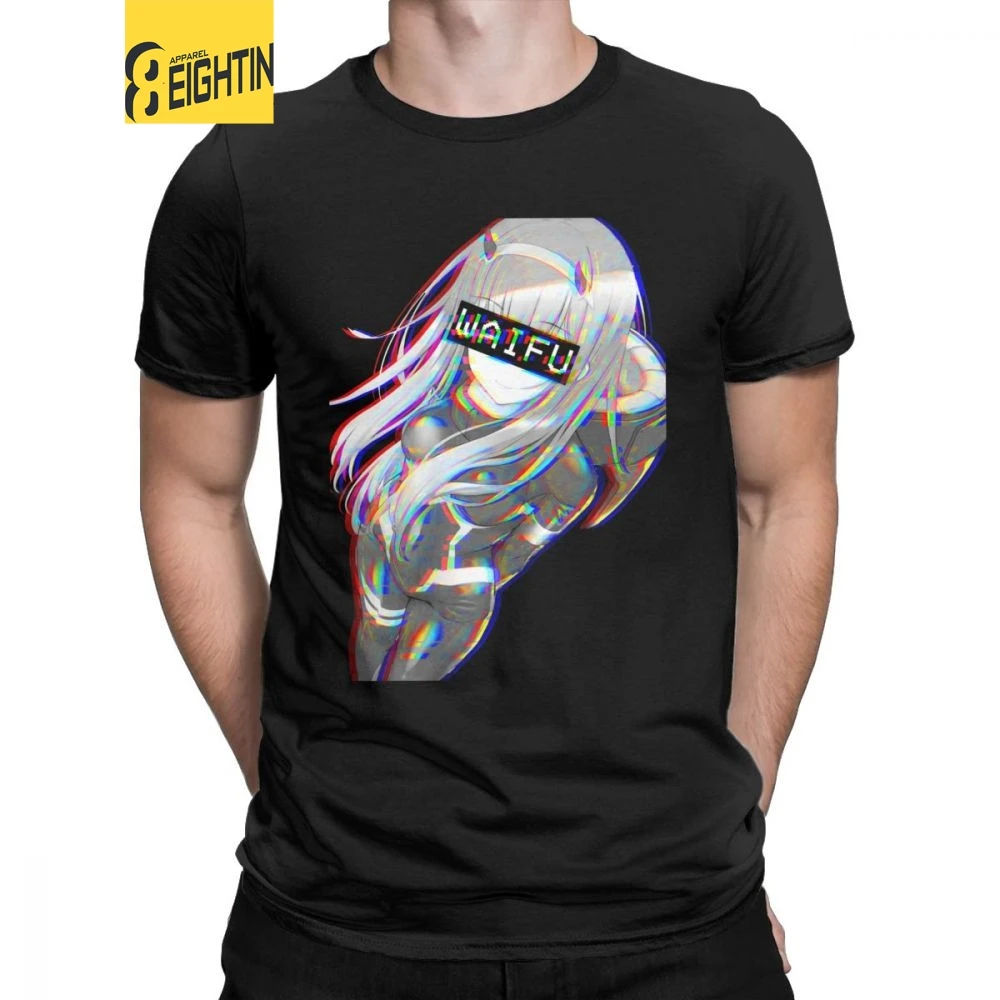 

Zero Two Waifu Creative Japanese Animation Darling In The Franxx T Shirts Men Short Sleeve Clothes Tees Pure Cotton T-Shirt