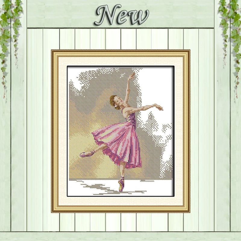 

Ballet girl beauty dance decor painting counted print on canvas DMC 14CT 11CT Chinese Cross Stitch Needlework Set Embroidery kit