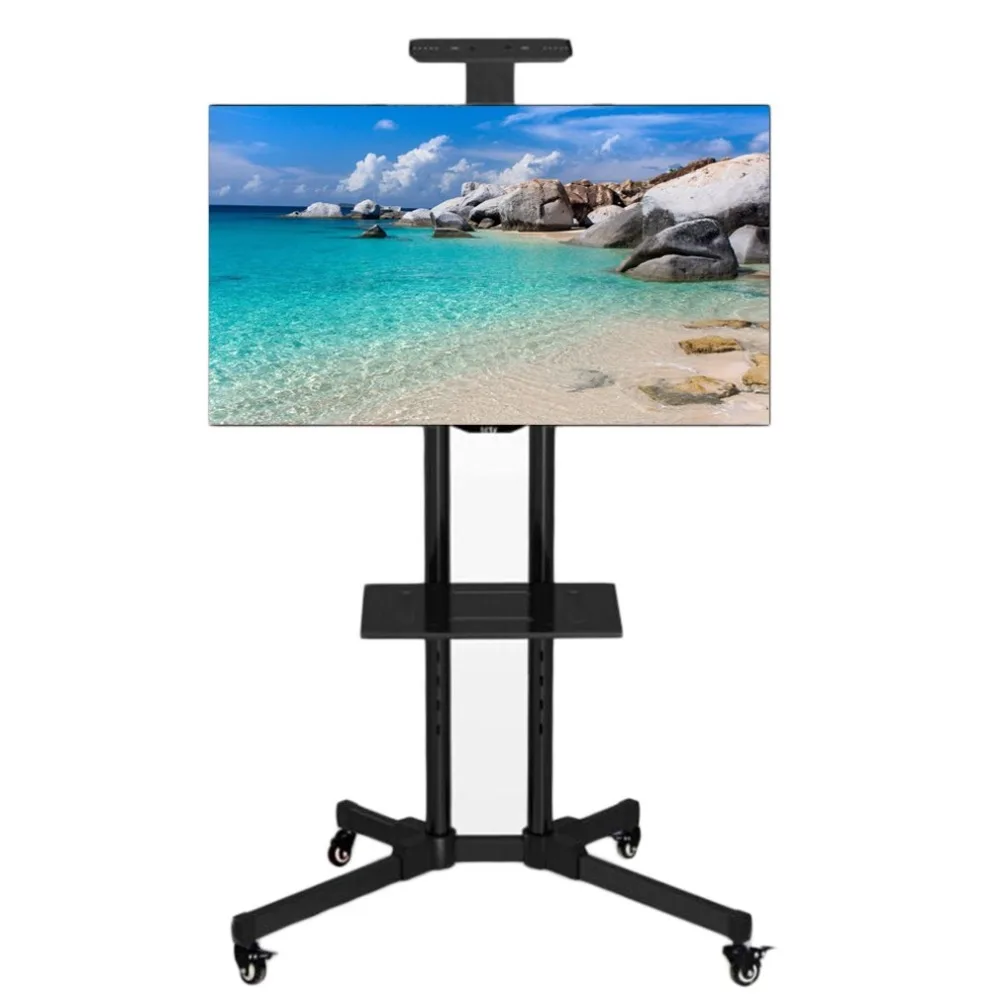 

Stable TV Mobile Rack Stand Holder Support with Wheels for LCD LED Plasma Flat Panels Fit For 32-65 inch