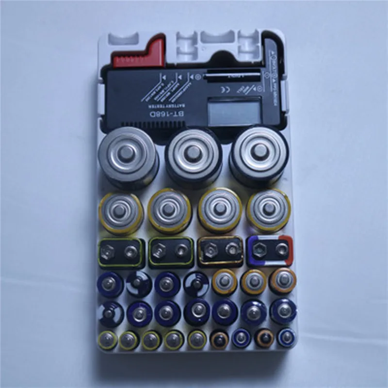 Чехол для хранения батареи, органайзер для AA AAA 9V AG CR с H18D, тестер батареи, детектор емкости H18D