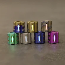 W титановый сплав нож бусины Паракорд подходит для Тритиевой газовой трубки нож шнурок зонтик веревка наружный шнур гаджет EDC мульти инструменты