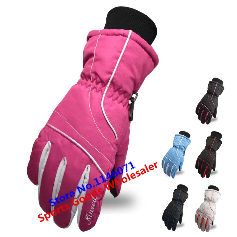 Buy Free Shipping Female Skiing Gloves Windproof Light