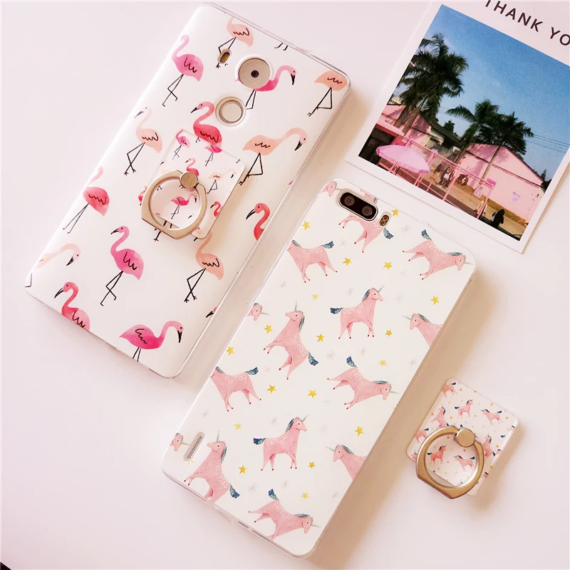 

For Huawei mate 8 Case Cover Flamingo original TPU Case for huawei p8 lite Huawei honor 6x 6 phone cases silicone unicom 100%
