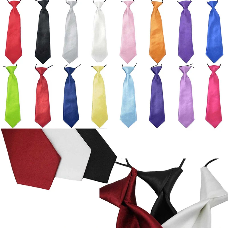 

Fashion School Boys Children Kids Baby Wedding Solid Colour Elastic Tie Necktie Boy Tie Baby Wedding Necktie Neck Tie Stain
