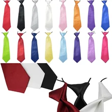 Gravata de pescoço com elástico, gravata da moda para meninos e crianças, para casamento, cor sólida, para meninos e bebês, casamento, mancha