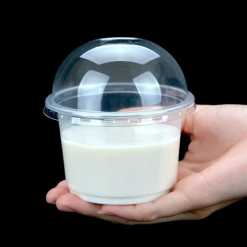

100pcs Clear Plastic Cup Disposable Pudding Cup With Lid Sauce Bowl DIY Dessert Yogurt Small Cups For Home Event Party Package