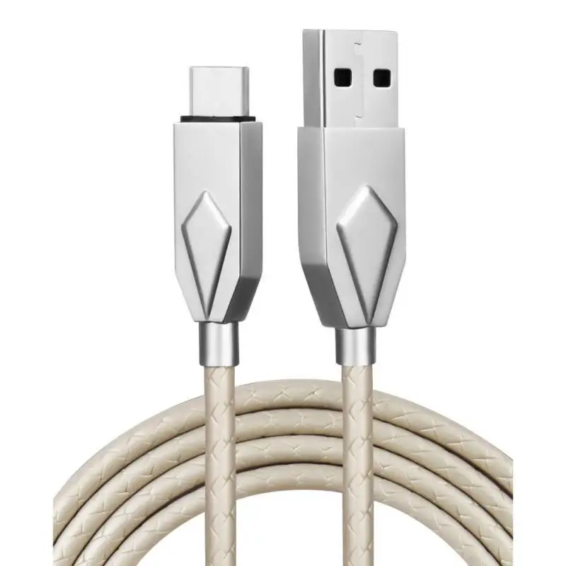 1 м цинковый сплав Тип-C Быстрая зарядка USB синхронизации данных Зарядное устройство кабель для samsung huawei Xiaomi OnePlus смартфонов S1