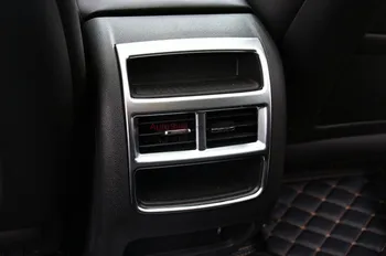 

For Cadillac XT5 2016 2017 Matte Chrome plastic Armrest Box Rear Air Vent Outlet Vent Cover Trim 1pcs