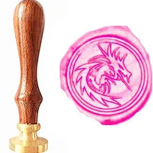 MDLG изображение на заказ логотип винтажное резное пламя Дракон роскошный воск уплотнение штамп латунь Павлин металлическая ручка подарочный набор