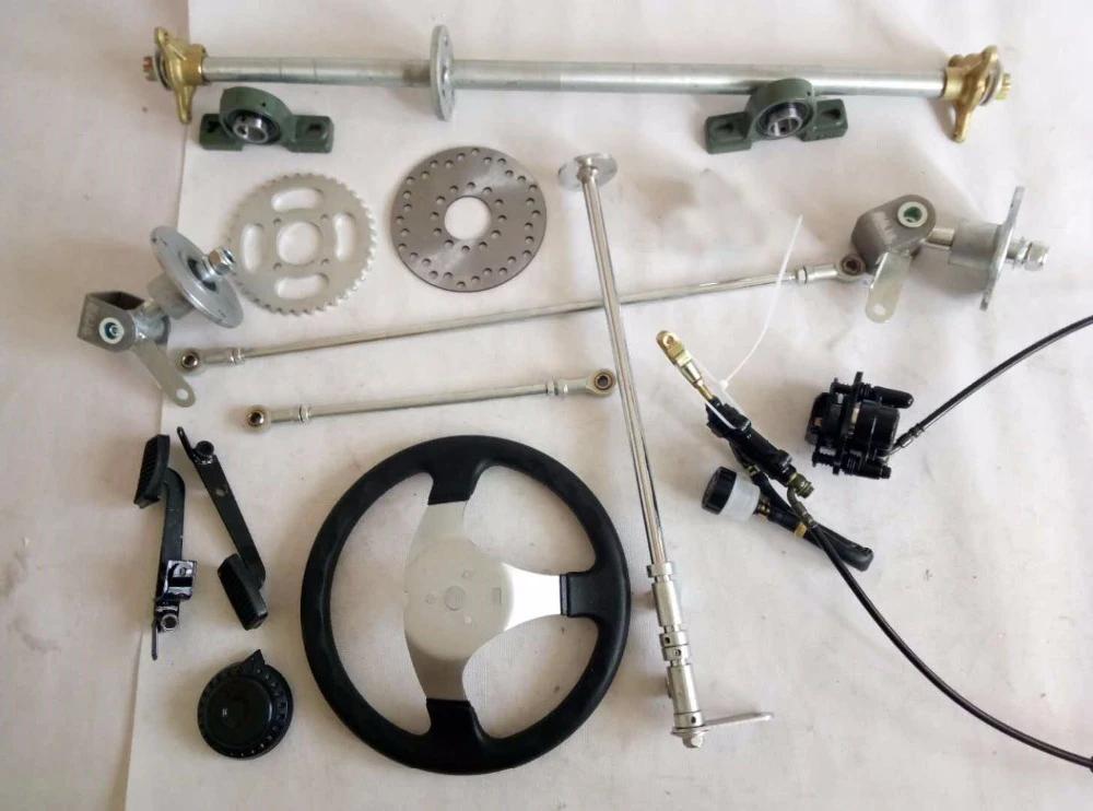 29-Zoll Go-Kart Hinterachse Komplettset - Mit Kettenrad, Bremsscheibe & Radnaben Für ATV Quads 50-90ccm