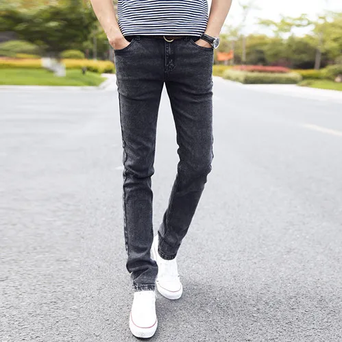 Desy Feeci Брендовые мужские джинсы, облегающие джинсы, дизайнерские эластичные прямые джинсы, Стрейчевые брюки, джинсы для мужчин - Цвет: Snowflake black Jean
