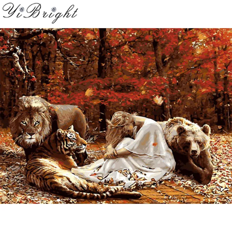 DIY Bear Animal 5D Diamond Embroidery Painting Cross Stitch Home Decor Crafts