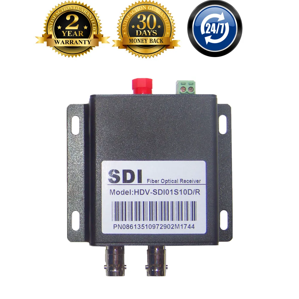 HD SDI Optical Transceiver Fiber Media Converter With RS485 Data BNC Fiber Optic To SDI Video