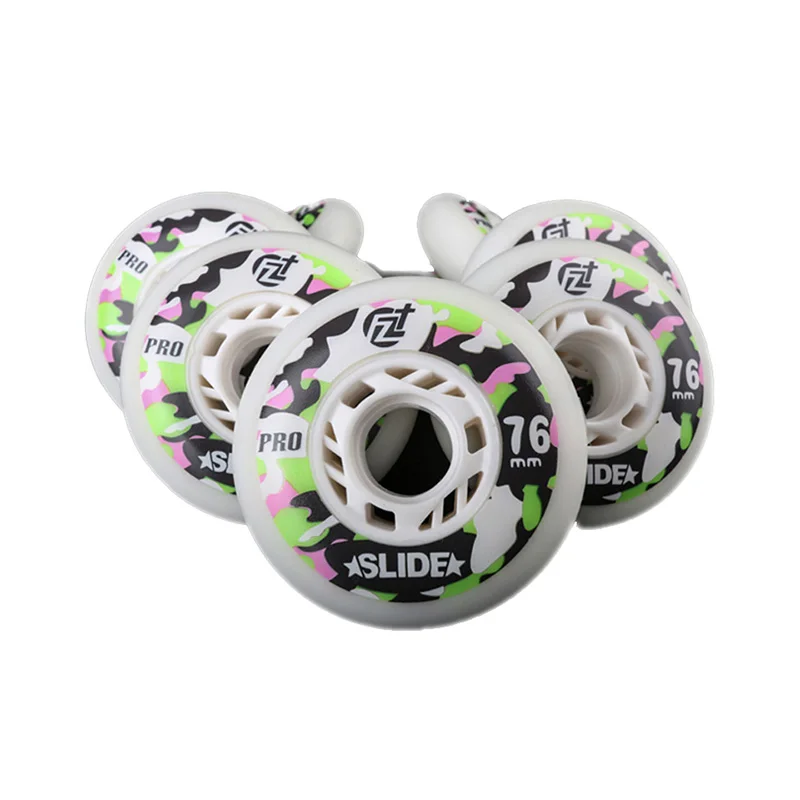 8pcs 90A Inline Skate Wheels FZ Wheel 80/76mm/72mm Braking Slalom Free Skating Sliding Roller For SEBA Patines Tires JAPY|inline skate wheels|skate