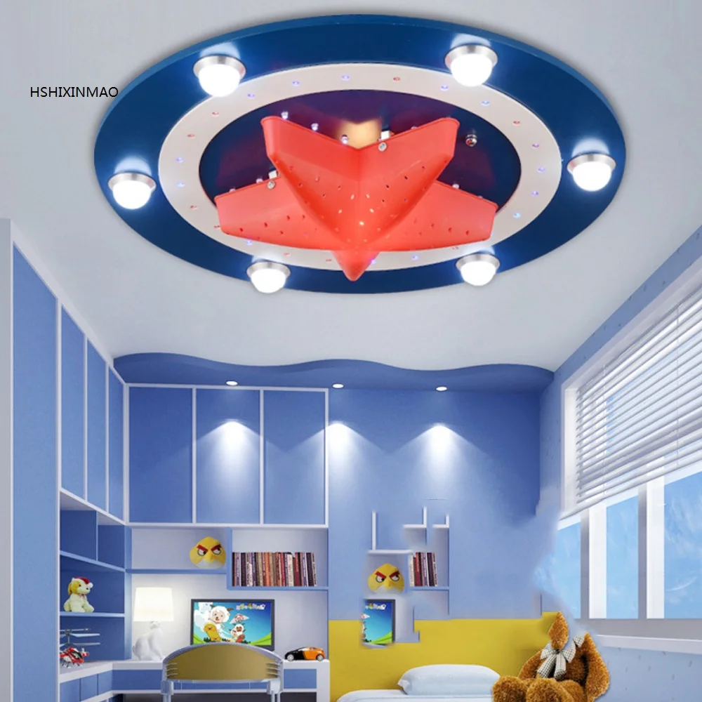 

Kid's Room Lighting Captain America Ceiling Lights Child Bedroom Cartoon 6LED*3W&24LED*0.3W for Living Room Home Decoration Lamp