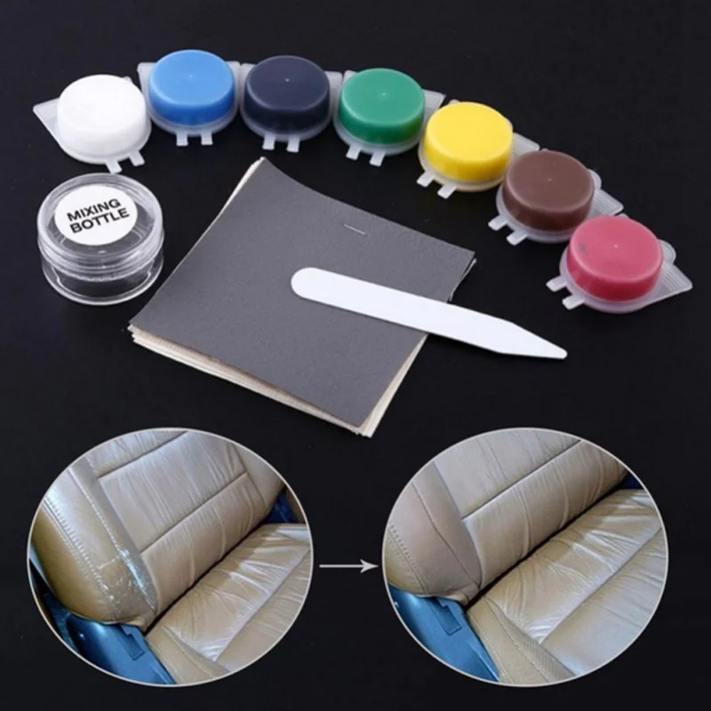 

Motorcycle Auto Leather Repair Tool Car Seat Sofa Coats Holes Scratch Cracks No Heat Liquid Leather Vinyl Repair Kit Universal