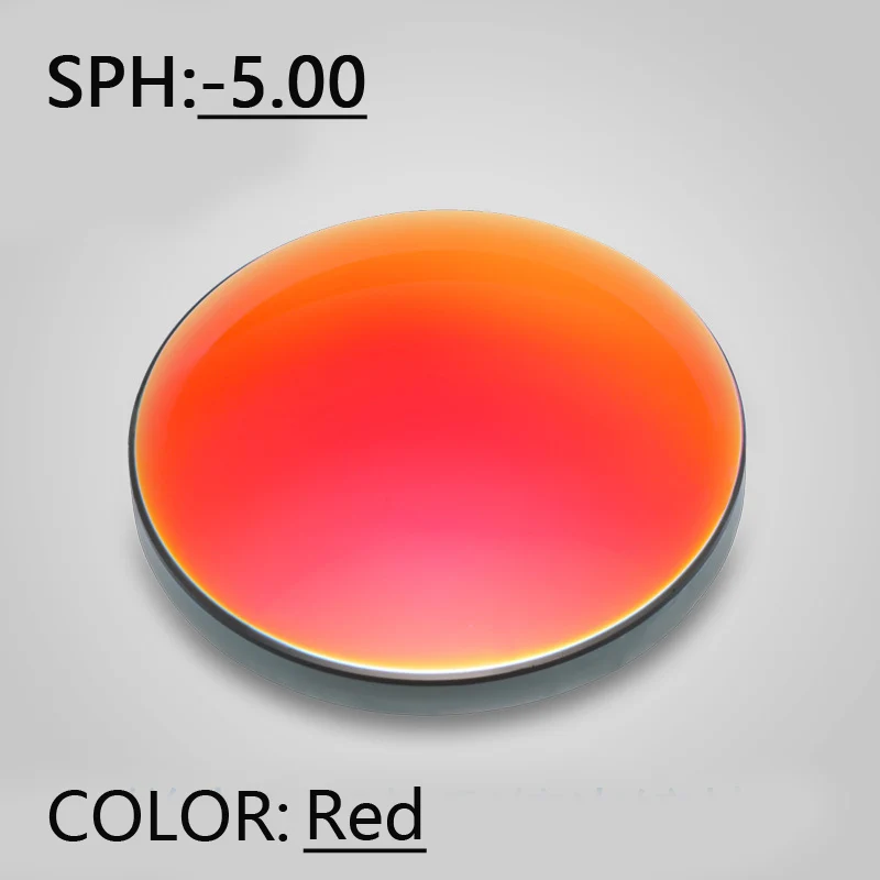 MINCL Мужские поляризационные линзы для близорукости с минус-рецептом, полноразмерные цветные зеркальные линзы, поляризационные солнцезащитные очки от-1 до-6 NX - Цвет линз: black-red lens-500