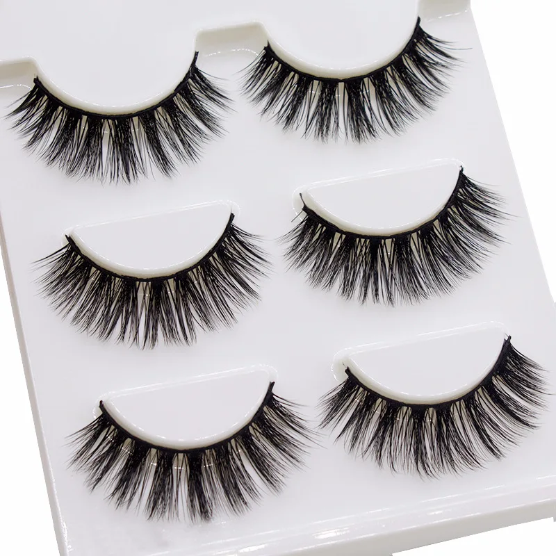 

YALIAO 3Pair Fashion Soft Natural Long Thick False Eyelashes Extension Beauty Makeup Tools Handmade Charming Fake Eye Lashes
