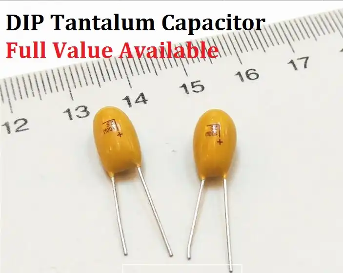 100PCS 1UF-35V KEMET DIPPED TANTALUM CAPACITOR