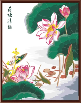 

Frameless picture on wall acrylic painting by numbers abstract drawing by numbers unique gift coloring by numbers Lotus G243