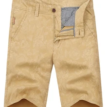 KENNTRICE летние грузовые шорты мужские высотой до колена бизнес печати Цветы Хлопок высокого качества весенние шорты для мужчин