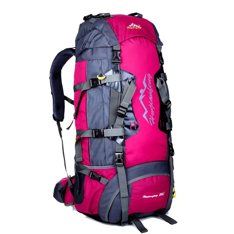 

Specialized 80L Camping Trekking Backpack Outdoor Hiking Travel Rucksack with Aluminum Alloy Support Large Capacity Climbing Bag