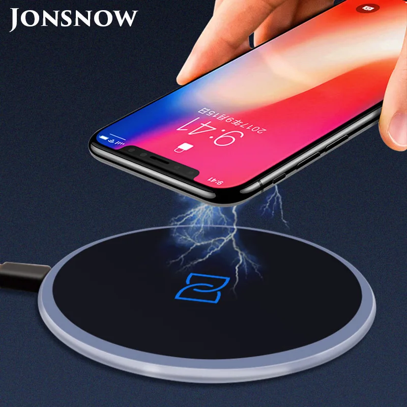 KOC3499_1_Qi Wireless Charger for iPhone X8 Fast Wireless Charging pad for Samsung S9S9+ S8 Note 9 9+ 8 Zinc Alloy Wireless Charger