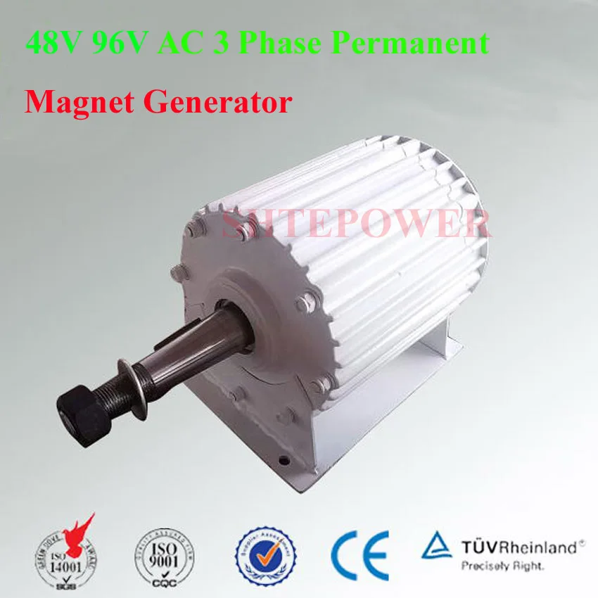

2000W generator 600r/m 3 phase permanent magnet syncjronous generator for vertical Wind turbines system DIY 48V 96V