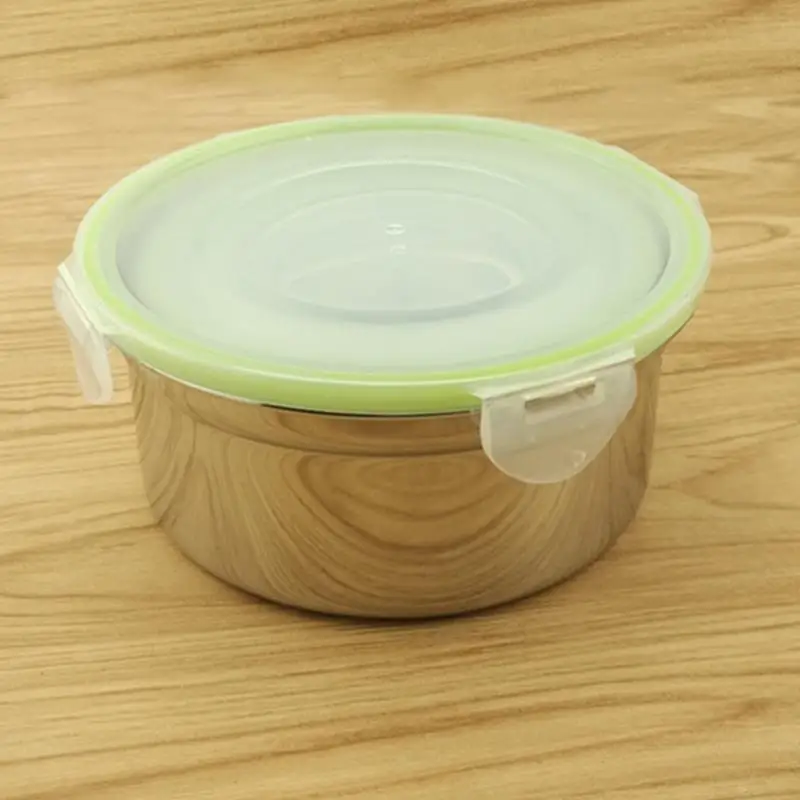 1Pcs Stainless Steel Thermal Lunch Box Leak-Proof Stainless Steel Bento Box Kids Adult Portable Picnic School Food Container Box - Цвет: M 500ml