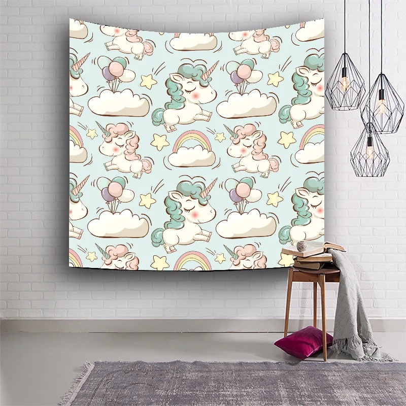 Unicorn wall hanging tapestry home decoration accessories (2)