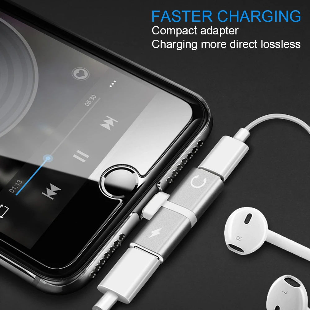 PORTEFEUILLE 2in1 Audio Double Auriculares Connector Adaptador For Iphone 7 XR X10 XS MAX 8 Plus Splitter Jack Headphone Adapter PORTEFEUILLE 2in1 Audio Double Auriculares Connector Adaptador For Iphone 7 XR X10 XS MAX 8 Plus Splitter Jack Headphone Adapter