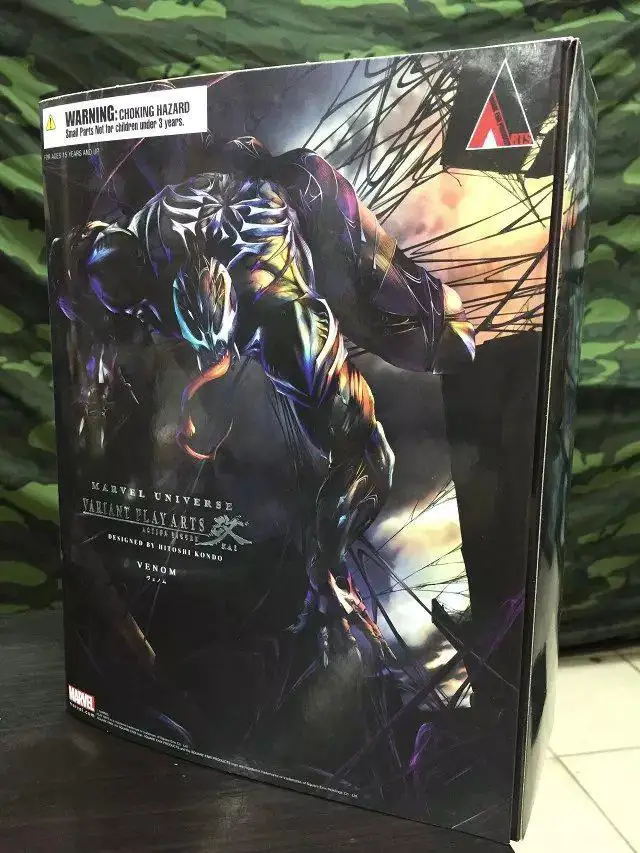 Play Arts Venom Фигурка Человека-паука Серия Модель игрушки 25 см - Цвет: with box