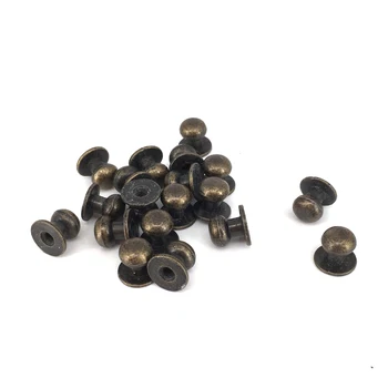 

20PCS Metal Round Head Pull Handle Knobs Bronze 10mmx11mm Wood Case Gift Case Drawer Knobs hardware