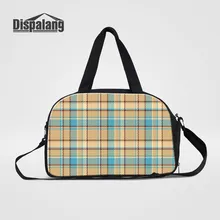 Dispalang Women’s Travel Luggage Duffle Bags Plaid Pattern Shoulder Bag For Traveling Canvas Weekend Bag Handbags Clothes Duffel