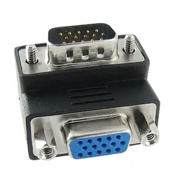 15-Pin VGA для мужчин и женщин M/F адаптер с прямым углом