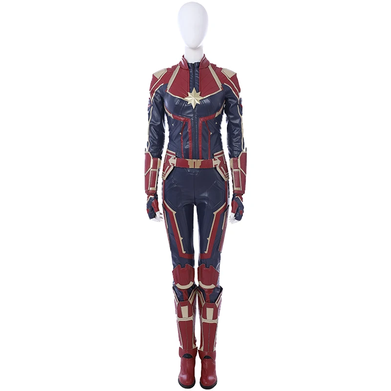  Captain Marvel Cosplay Costume Carol Danvers Superhero Halloween Costumes Ms. Marvel Jumpsuit Cospl