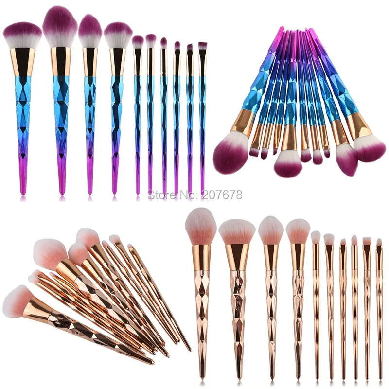 

10 Pcs Professional Makeup Brushes Set Maquiagem Make Up Face Blusher Brushes Foundation Contour Eye Shadow Makeup Brush Kit